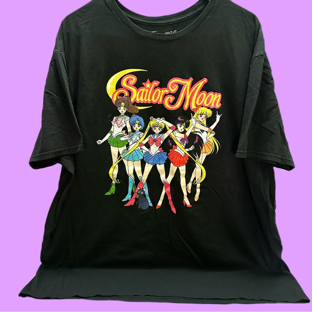 Sailor Moon Black Graphic Tee - Short Sleeve size XXL